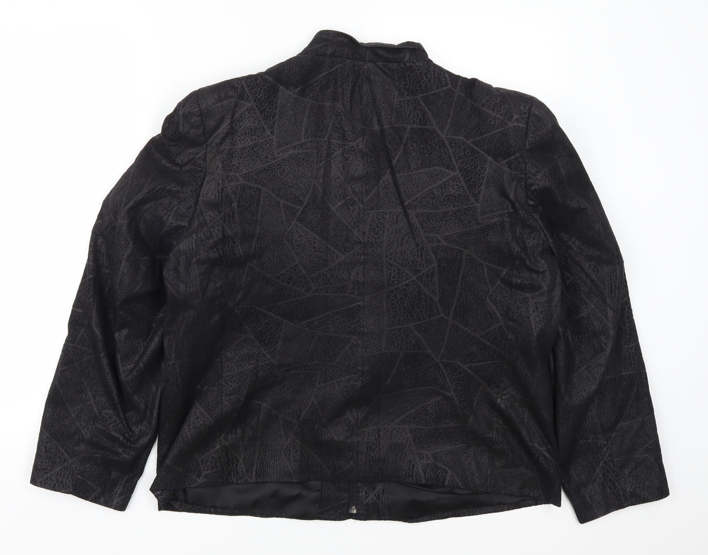 Gianfranco Corneli Womens Grey Geometric  Jacket  Size 18