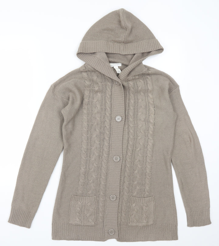 Ambiance Womens Brown   Cardigan Jumper Size L