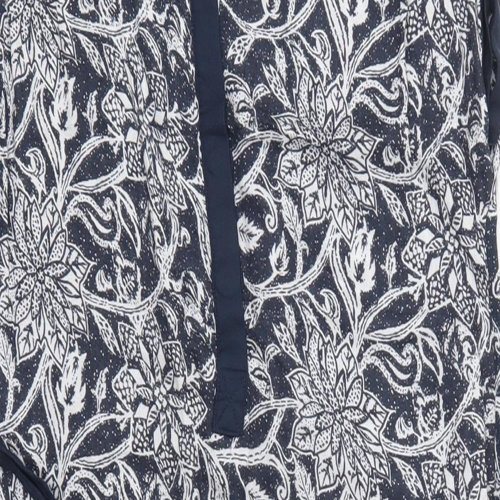LLinea Womens Blue Floral  T-Shirt Dress  Size 8