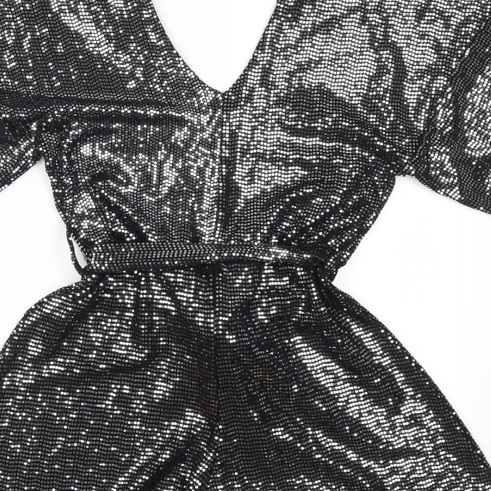 Miss Selfridge Womens Grey   Playsuit One-Piece Size 8 L4 in