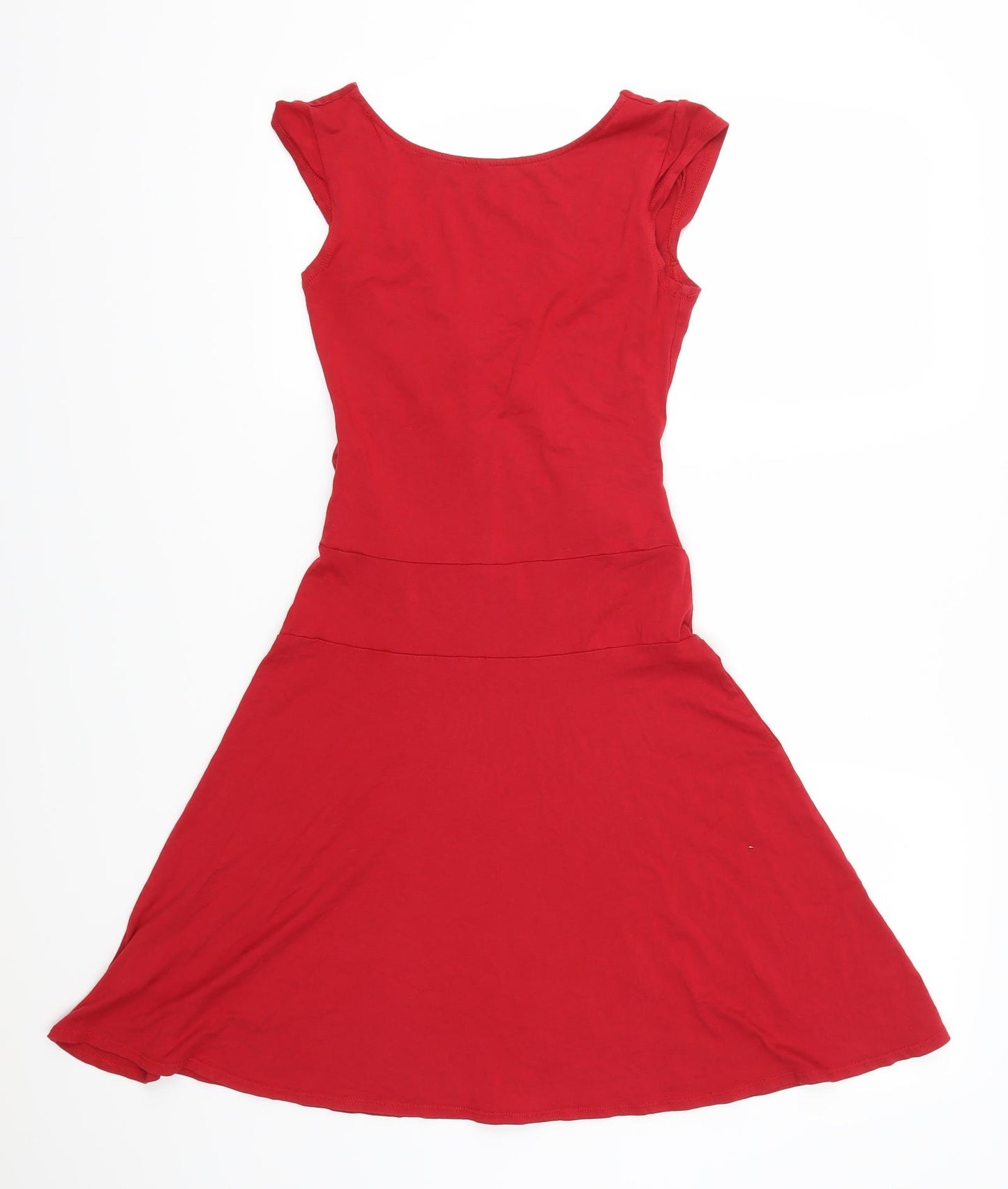 Preworn Womens Red   Skater Dress  Size 8