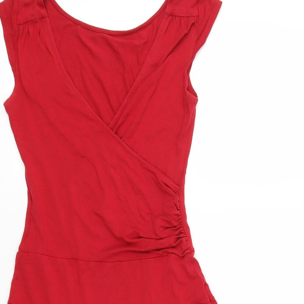 Preworn Womens Red   Skater Dress  Size 8