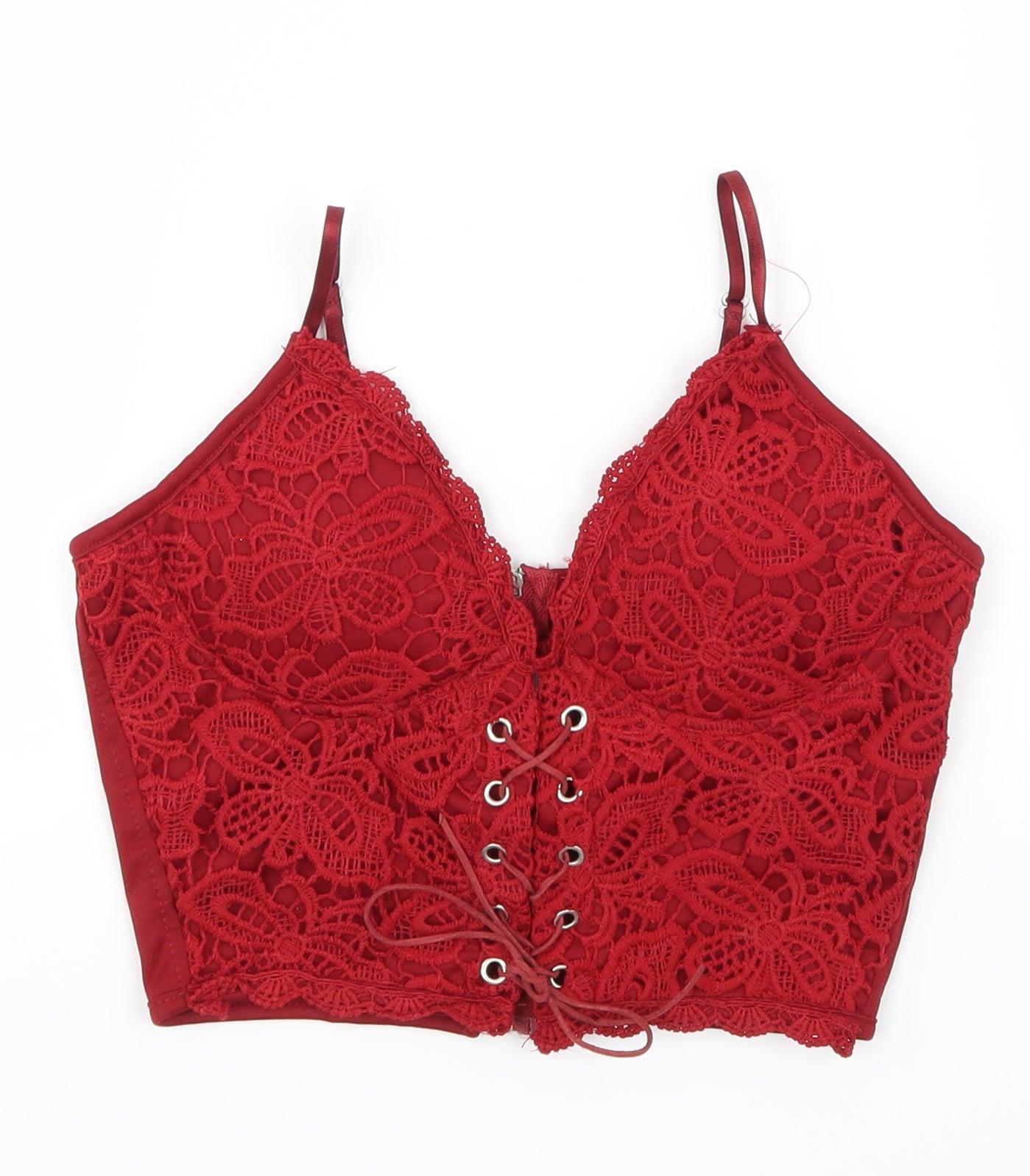 NewLook Womens Red Floral  Basic Tank Size 8