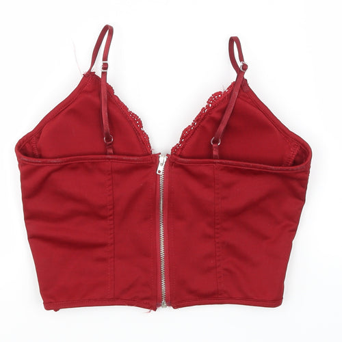 NewLook Womens Red Floral  Basic Tank Size 8