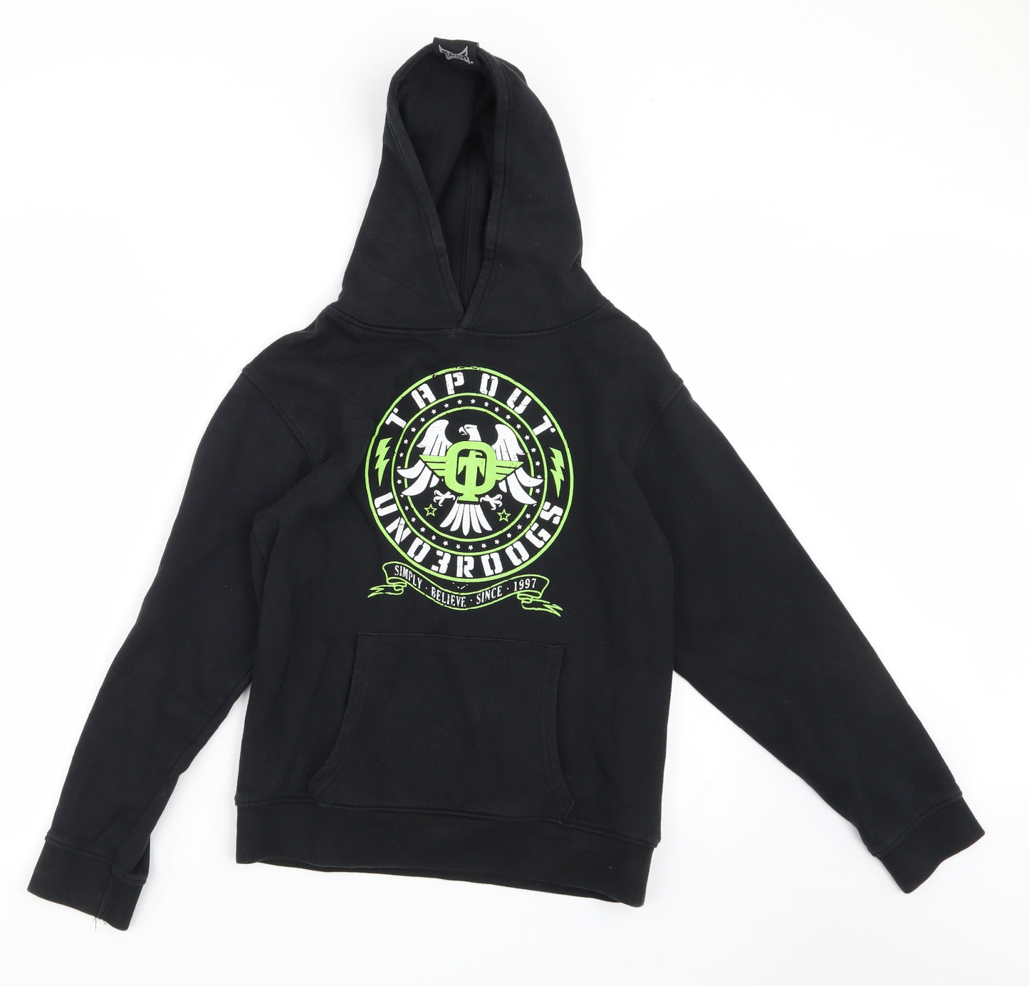 Tapout Boys Black   Pullover Hoodie Size 11-12 Years