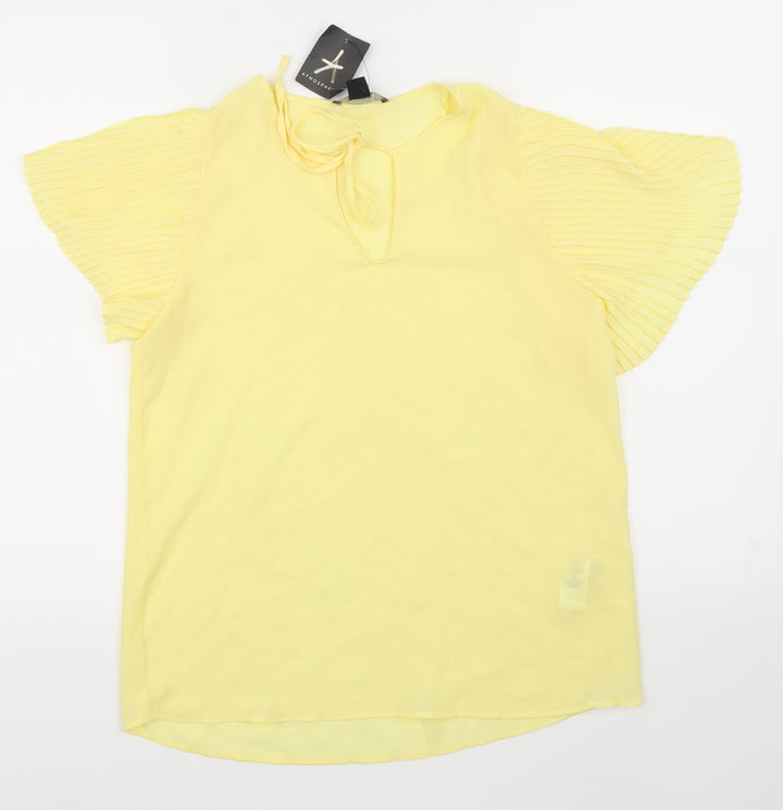 Primark Womens Yellow Basic Blouse Size 10
