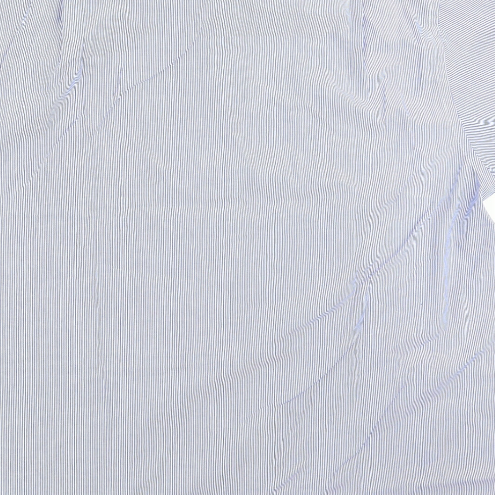 Cedar Wood State Mens Blue Striped   Button-Up Size 17