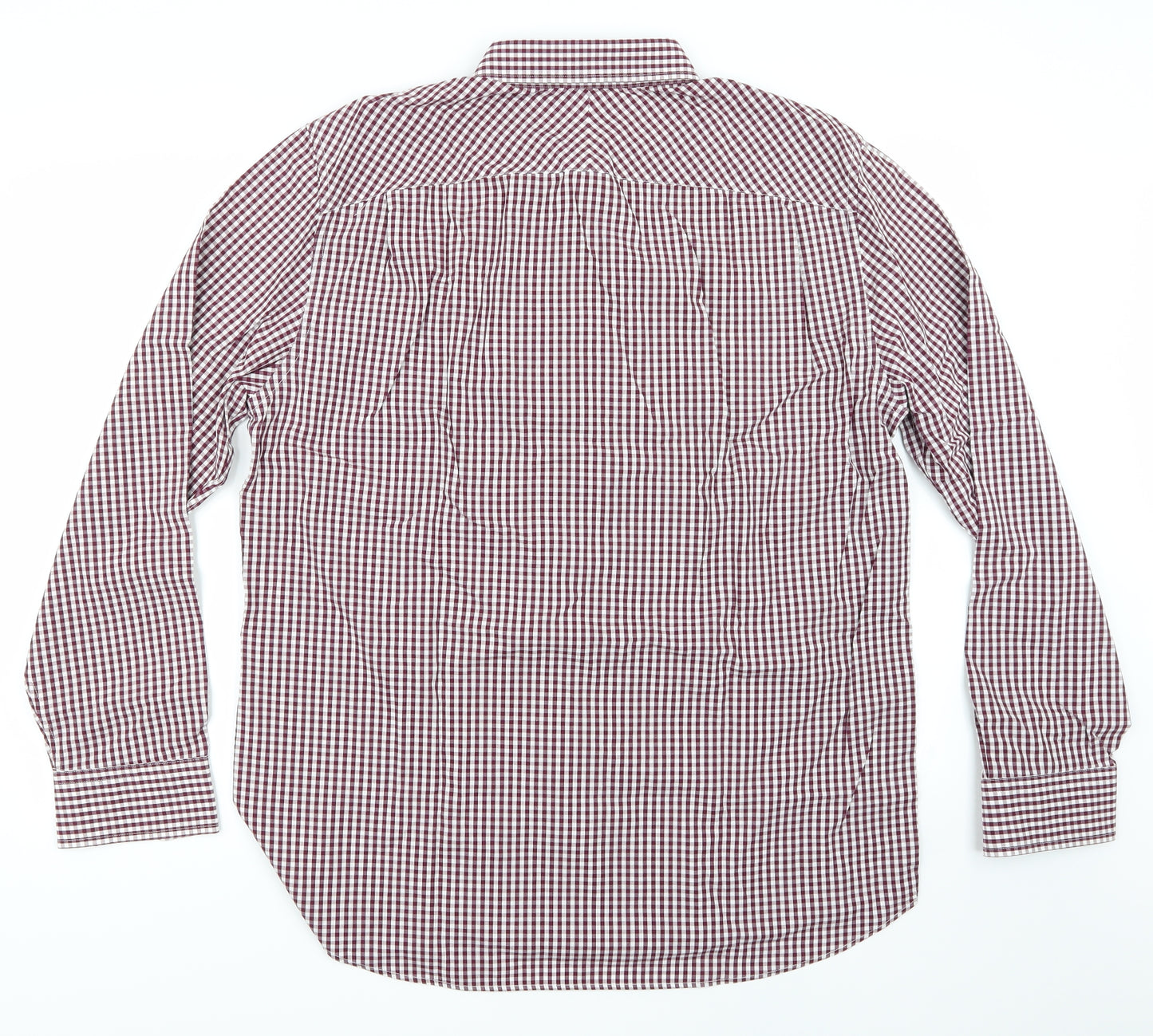 Gap Mens White Check   Dress Shirt Size XL