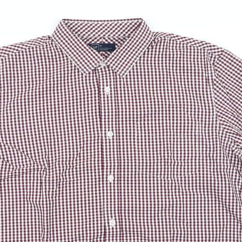 Gap Mens White Check   Dress Shirt Size XL