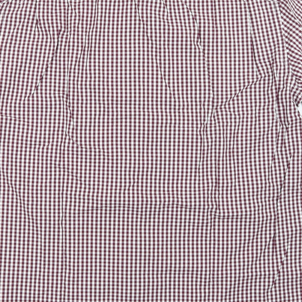 Gap Mens White Check   Dress Shirt Size XL