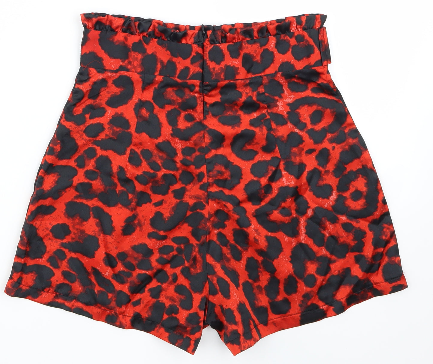 Quiz Womens Red Animal Print  Hot Pants Shorts Size 6
