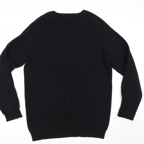 Easy Mens Black   Cardigan Sweatshirt Size L