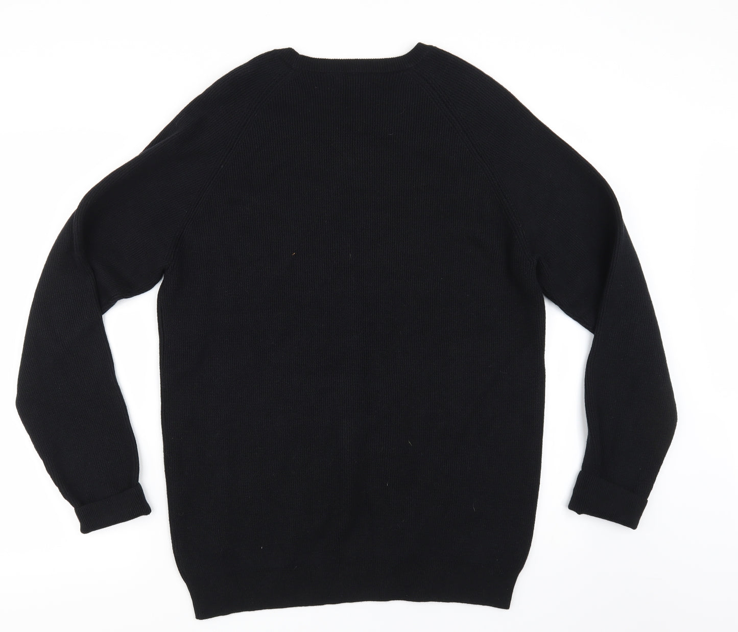 Easy Mens Black   Cardigan Sweatshirt Size L