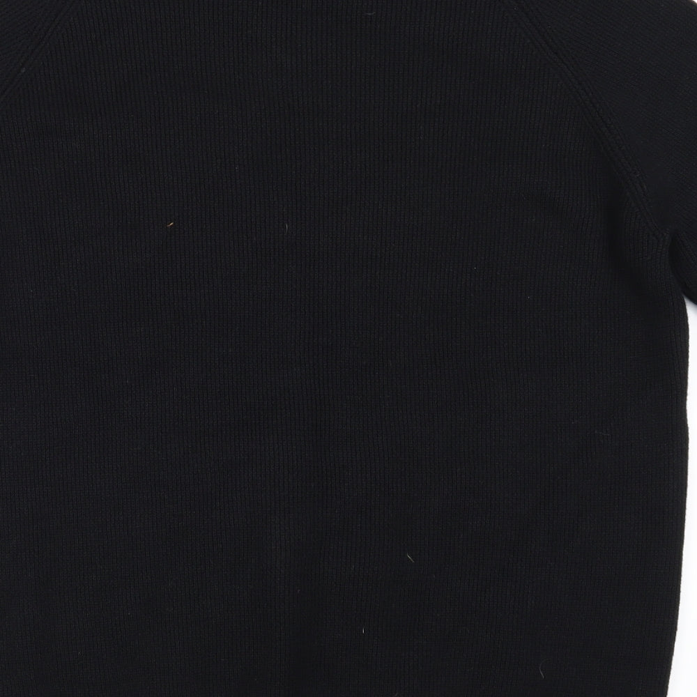 Easy Mens Black   Cardigan Sweatshirt Size L