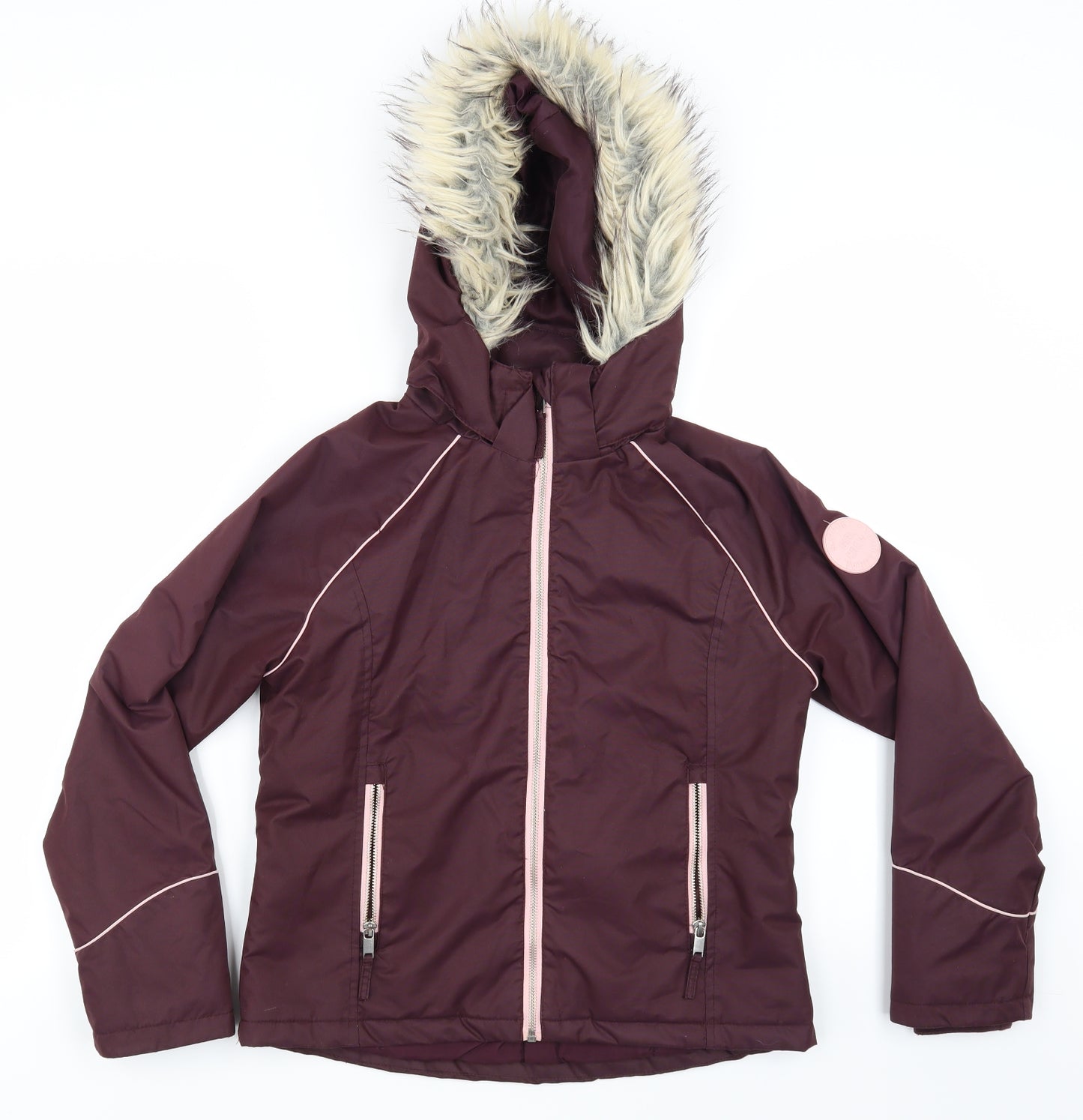 H&M  Girls Purple   Puffer Jacket Coat Size 11-12 Years