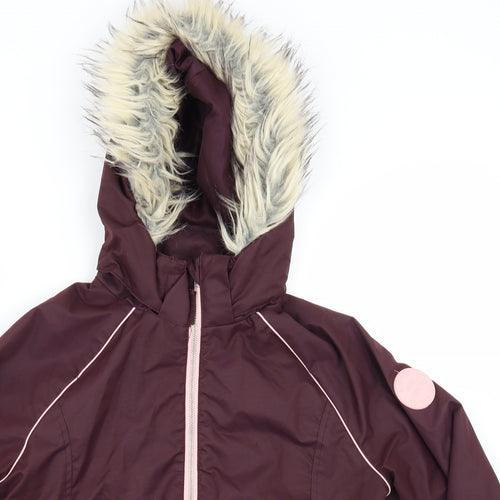 H&M  Girls Purple   Puffer Jacket Coat Size 11-12 Years