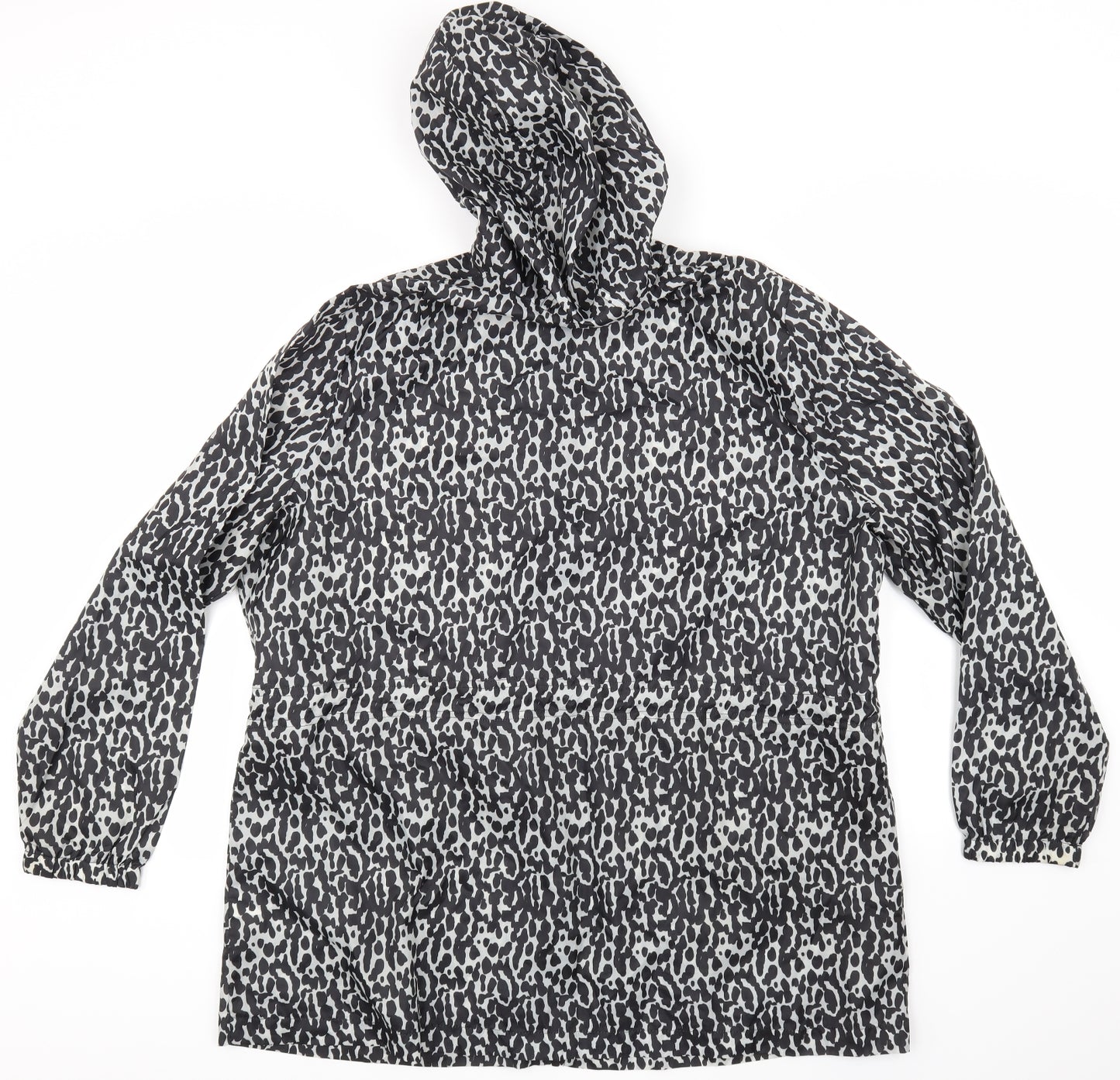 Papaya Womens Grey Animal Print  Rain Coat Coat Size 9XL