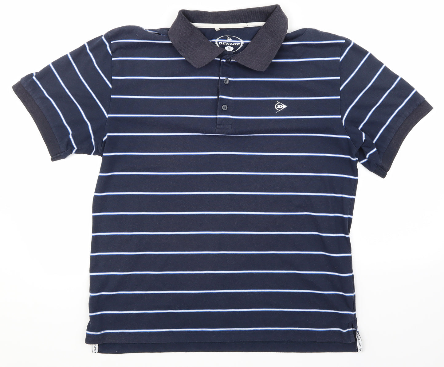 Dunlop Mens Blue Polka Dot   Button-Up Size M