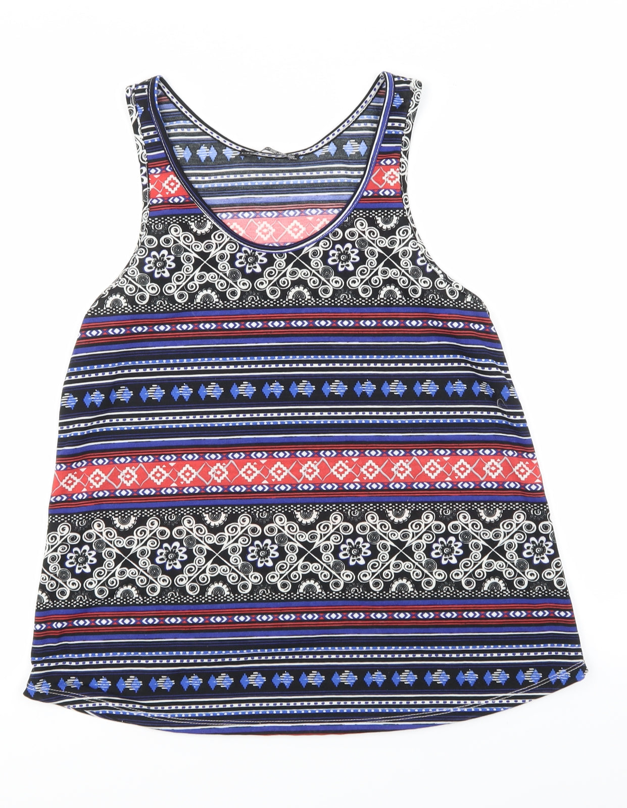 Primark Womens Black Striped  Basic T-Shirt Size 10