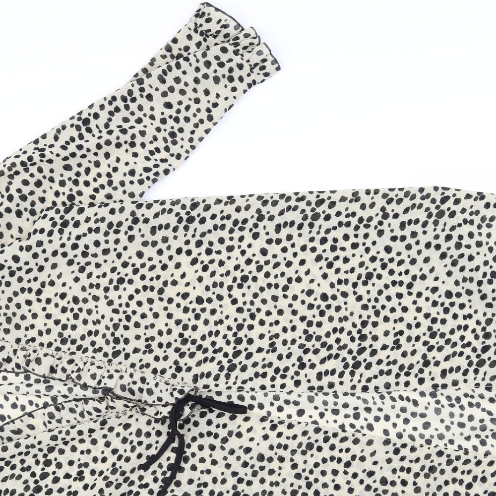 bellezza Womens Beige Animal Print  Jacket  Size L