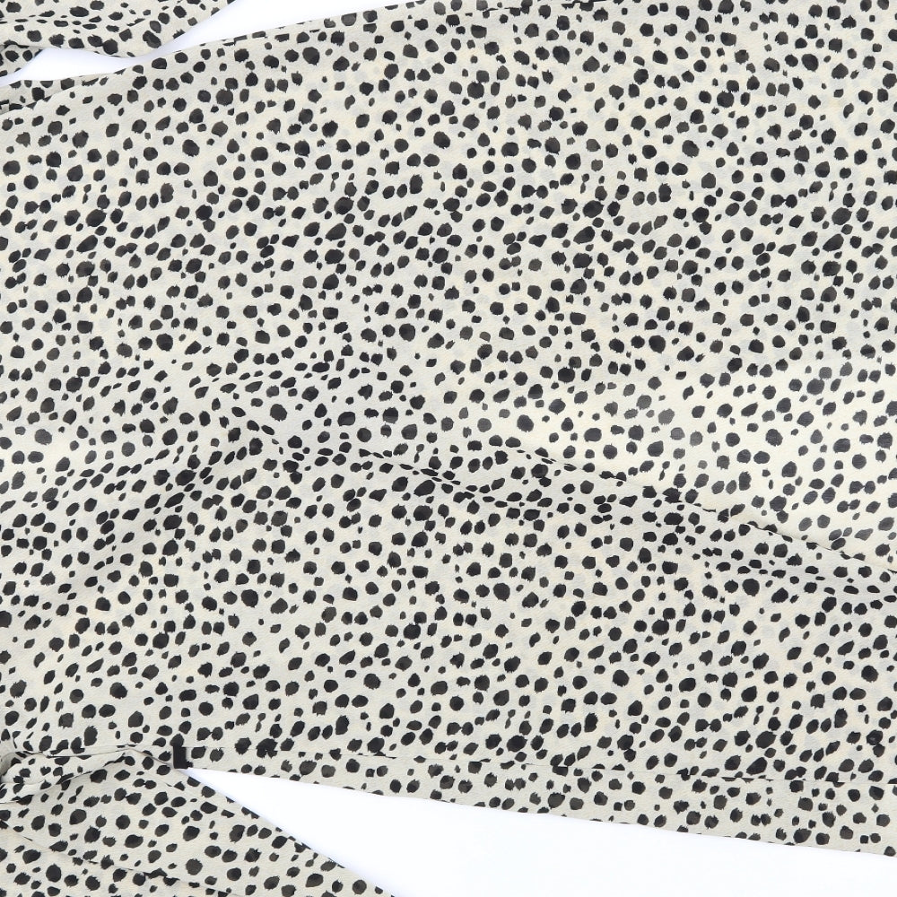 bellezza Womens Beige Animal Print  Jacket  Size L