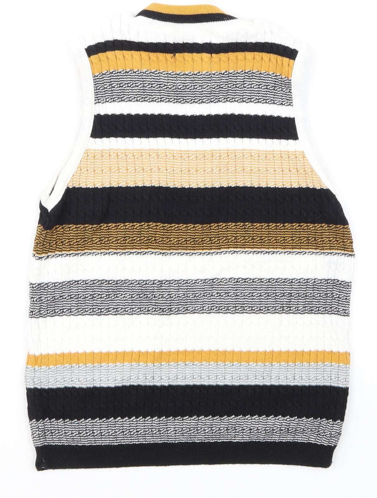 Primark Womens Silver Striped  Basic T-Shirt Size 10