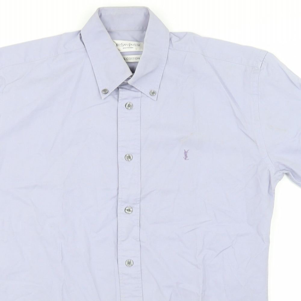 YSL Mens Blue    Dress Shirt Size M
