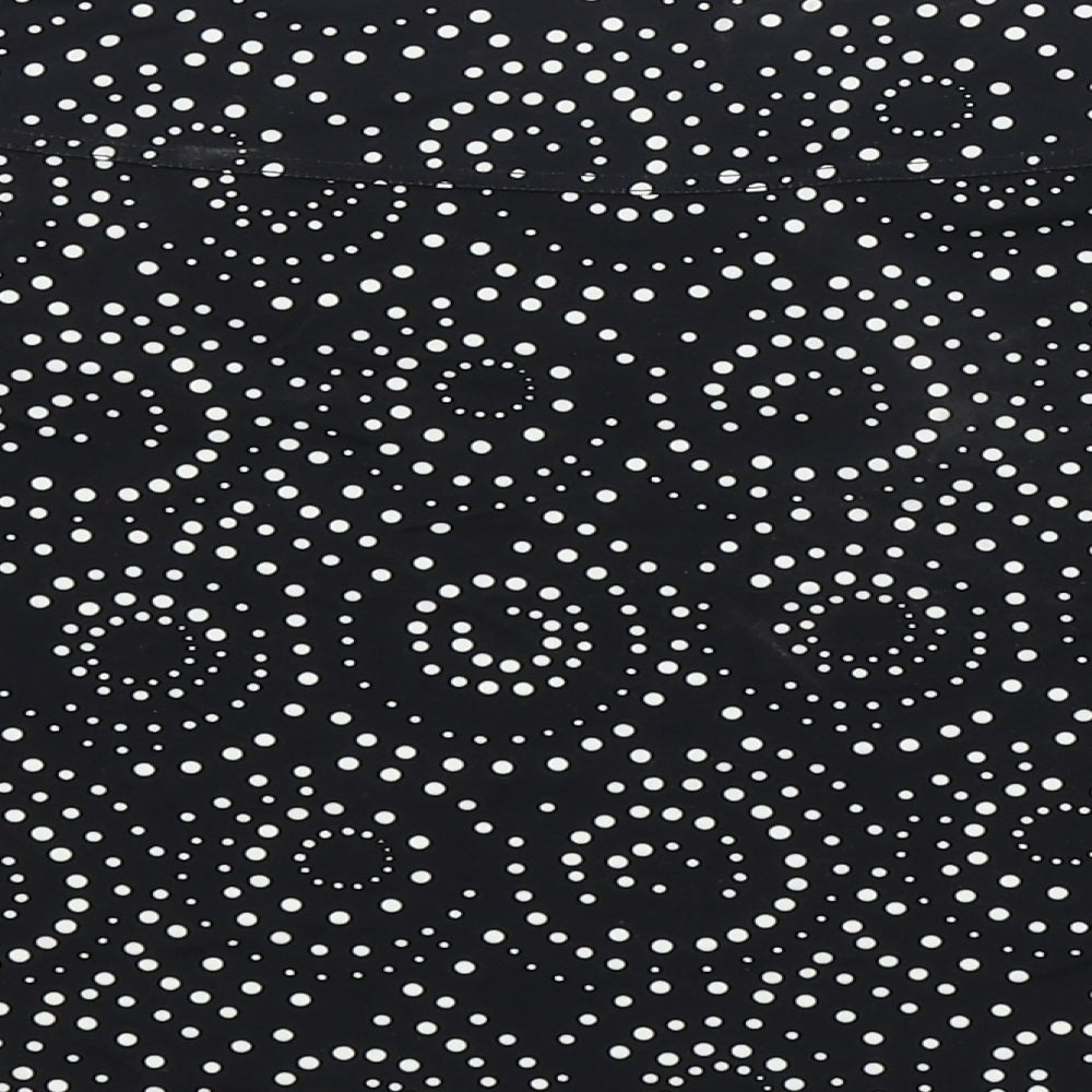Preworn Womens Black Polka Dot  Mini Skirt Size 16