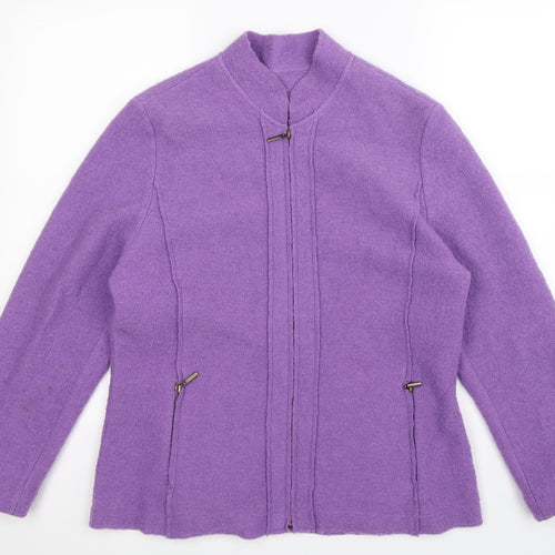 Preworn Womens Purple  Fleece Jacket  Size 14