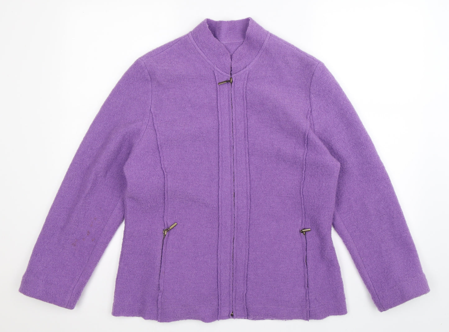 Preworn Womens Purple  Fleece Jacket  Size 14
