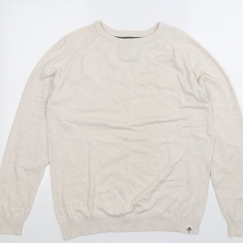 Cedar Wood State Mens Beige  Knit Pullover Jumper Size M