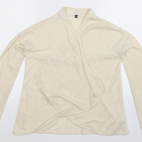 River Island Womens Beige  Knit Cardigan Jumper Size 8