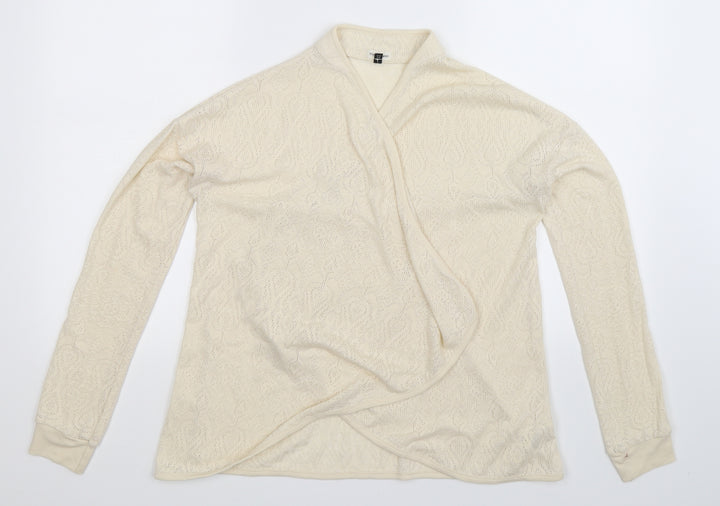 River Island Womens Beige  Knit Cardigan Jumper Size 8