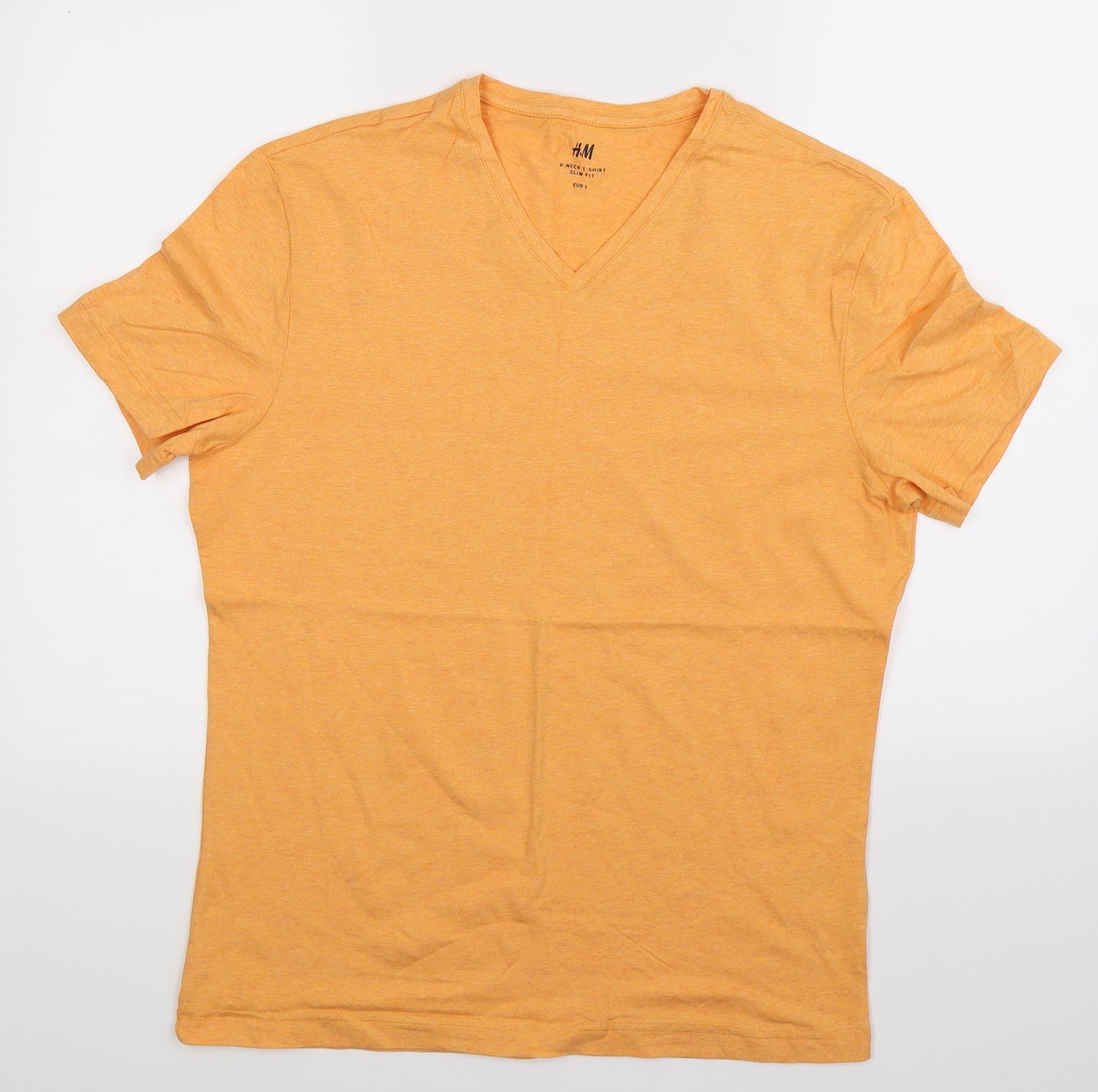 H&M Womens Orange   Basic T-Shirt Size L