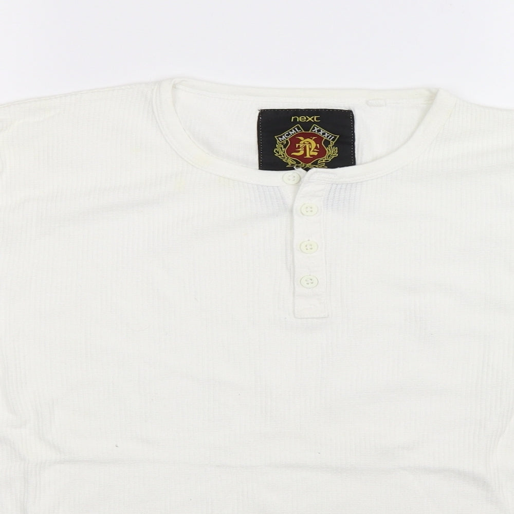 NEXT Mens White    T-Shirt Size L