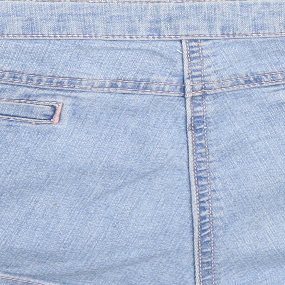 New Look Womens Blue  Denim Hot Pants Shorts Size 14