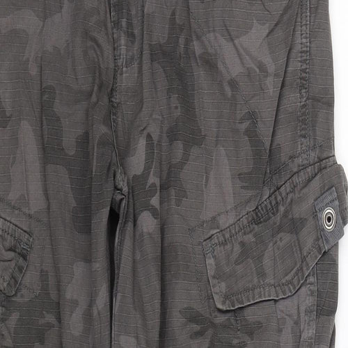 Denim Co Mens Grey Camouflage  Cargo Trousers Size 38 L32 in