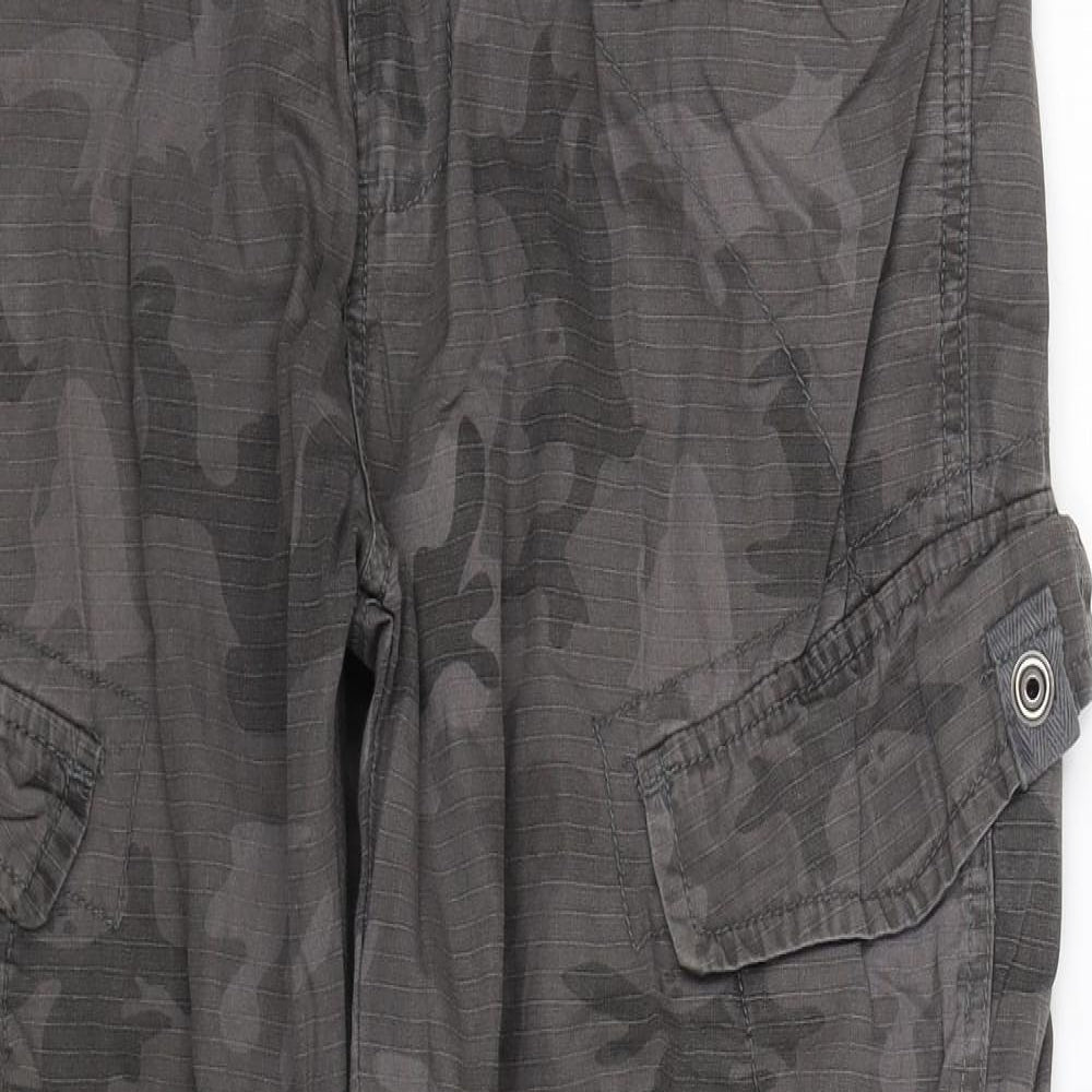Denim Co Mens Grey Camouflage  Cargo Trousers Size 38 L32 in