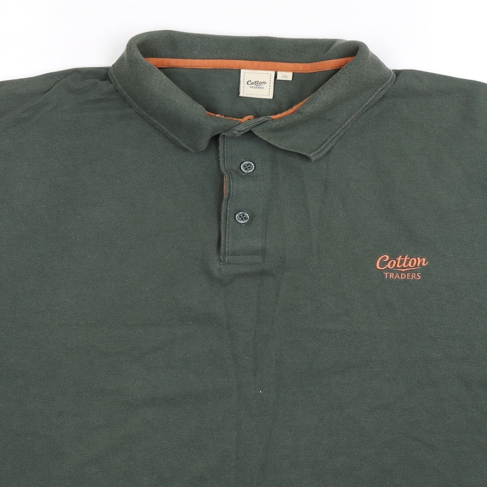 Cotton Traders Mens Green    Polo Size 2XL