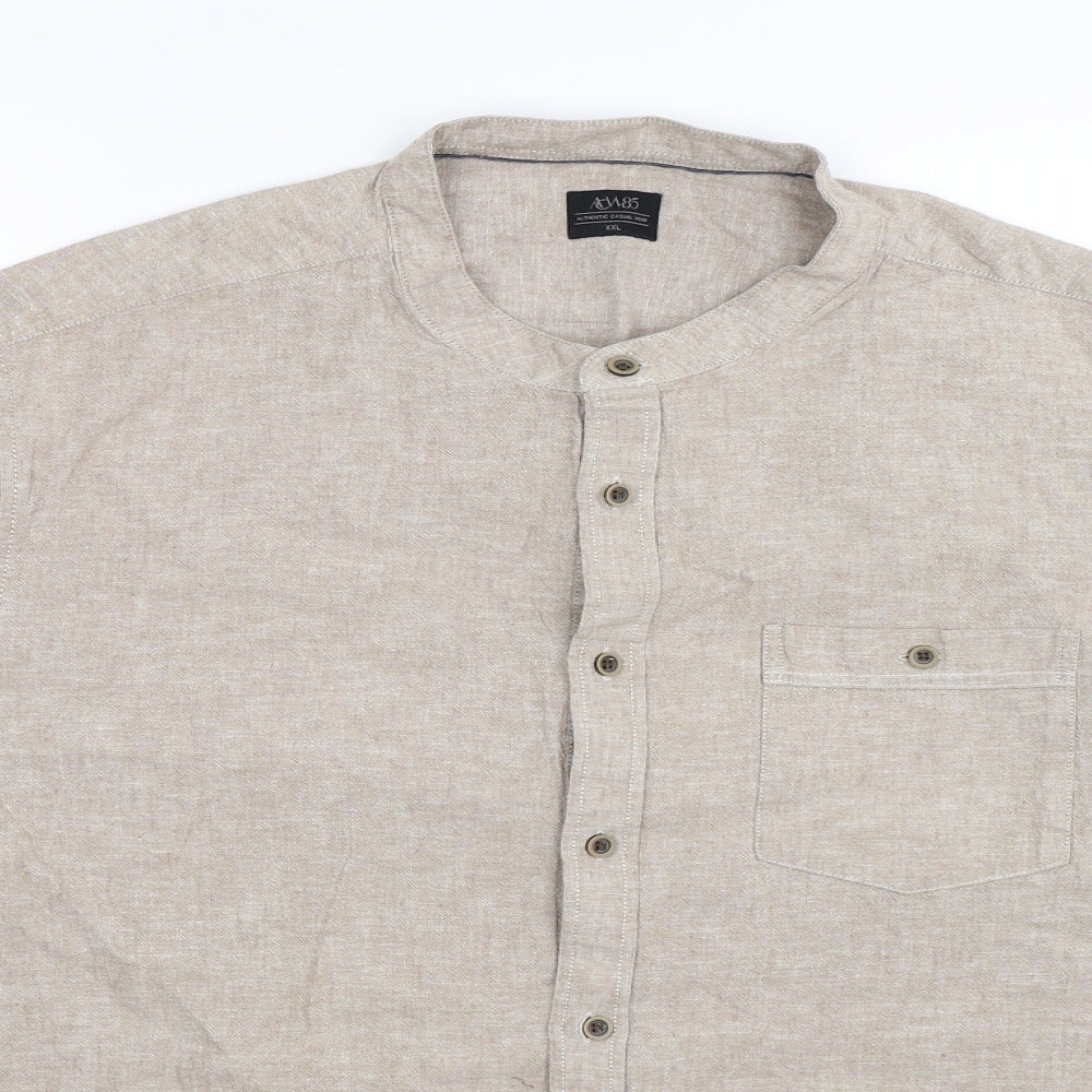 ACW85 Mens Grey    Button-Up Size 2XL