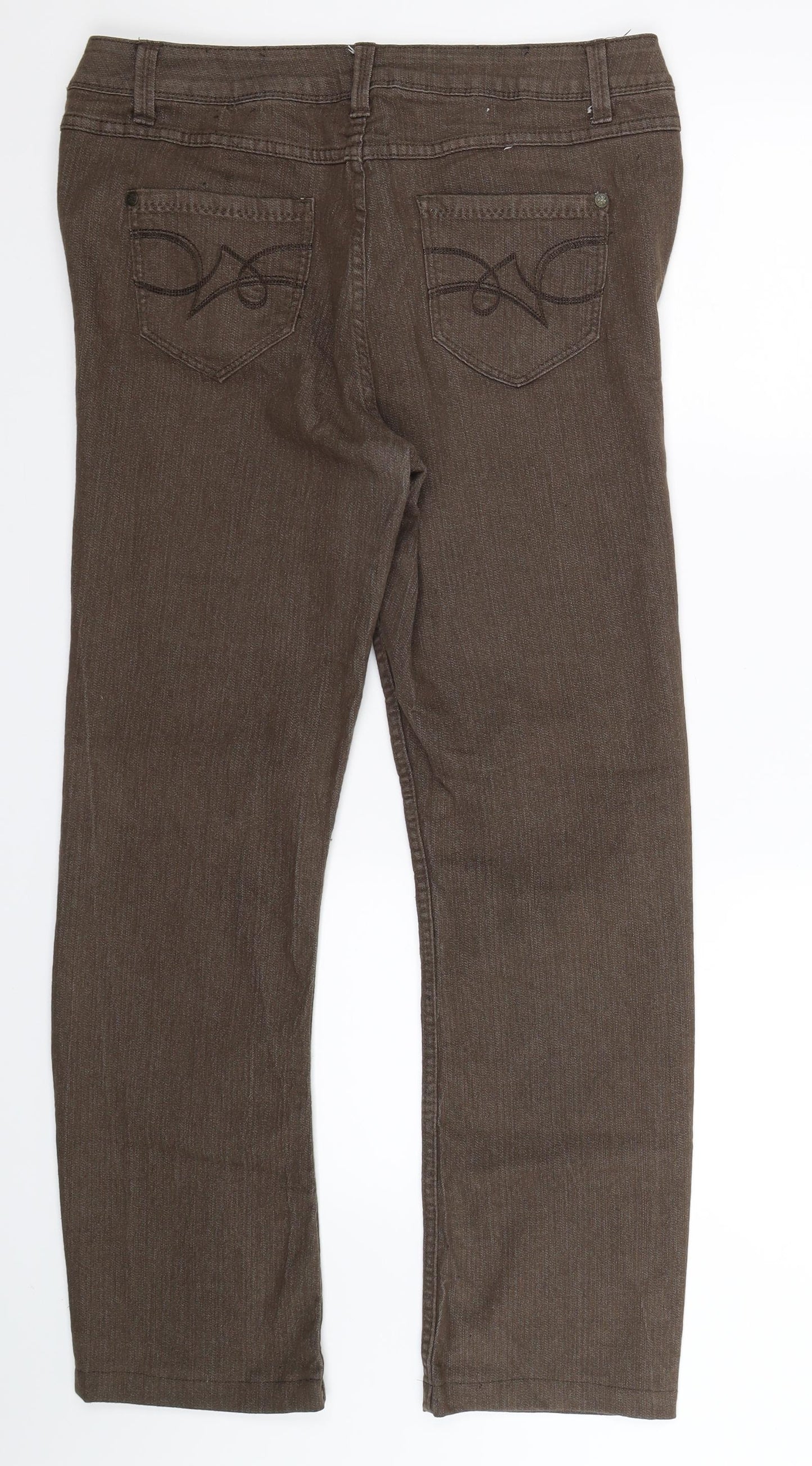 George Womens Grey  Denim Bootcut Jeans Size 14 L29 in
