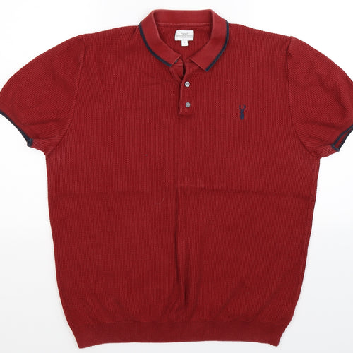 NEXT Mens Brown  Knit  Polo Size L