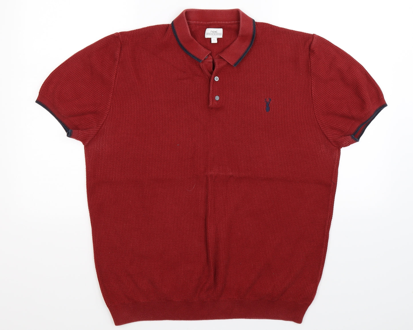 NEXT Mens Brown  Knit  Polo Size L