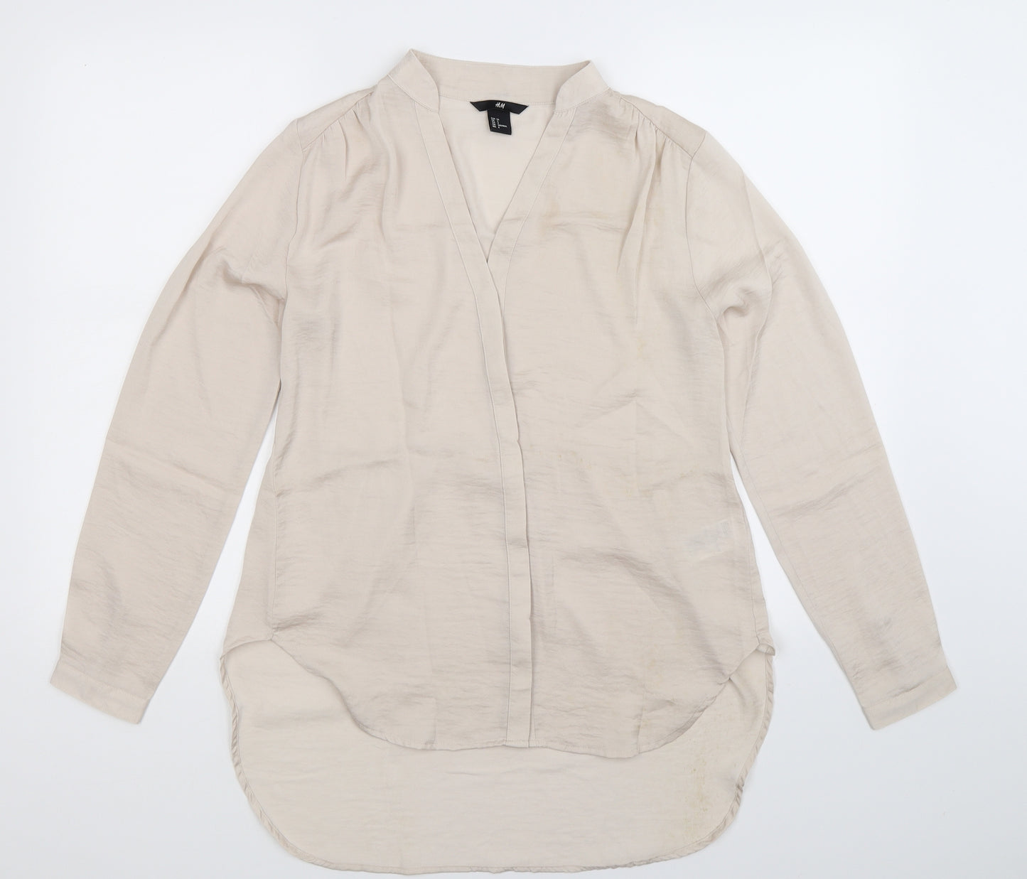 H&M Womens Silver   Basic Button-Up Size 8