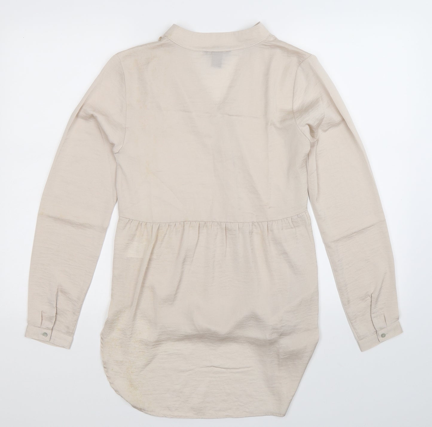 H&M Womens Silver   Basic Button-Up Size 8