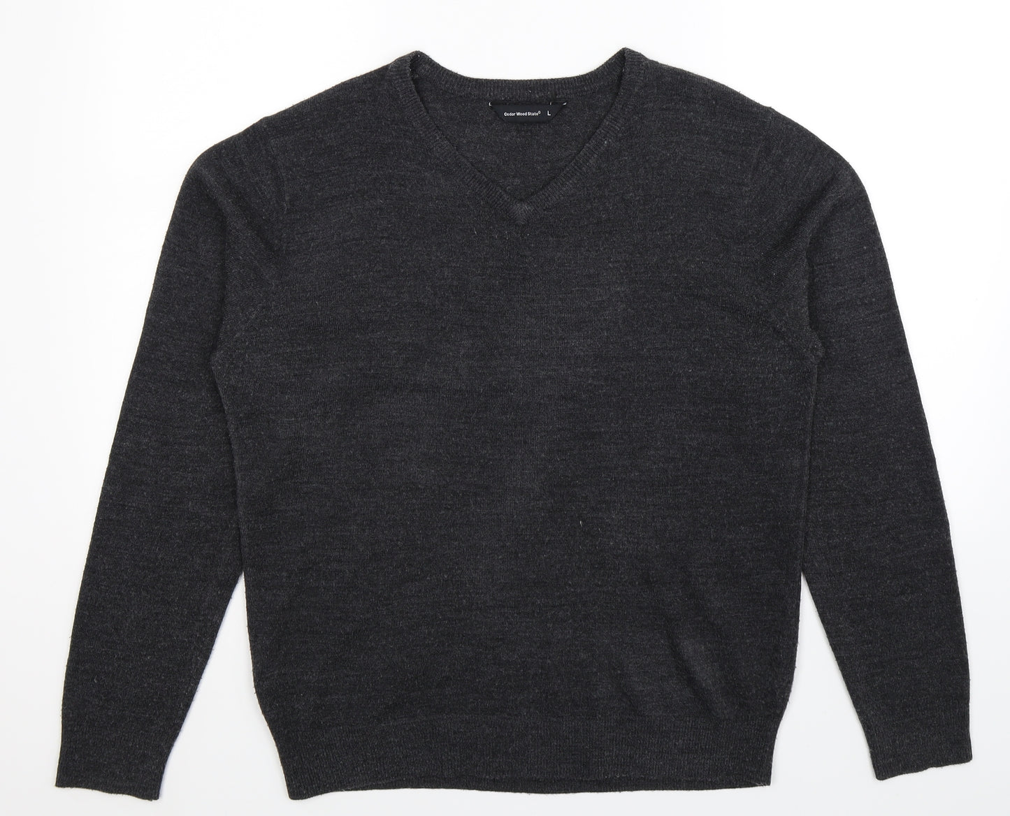 Cedar Wood State Mens Grey  Knit Pullover Jumper Size L