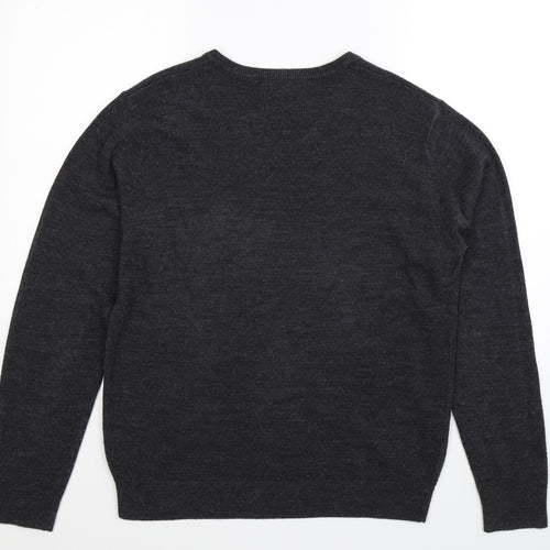 Cedar Wood State Mens Grey  Knit Pullover Jumper Size L