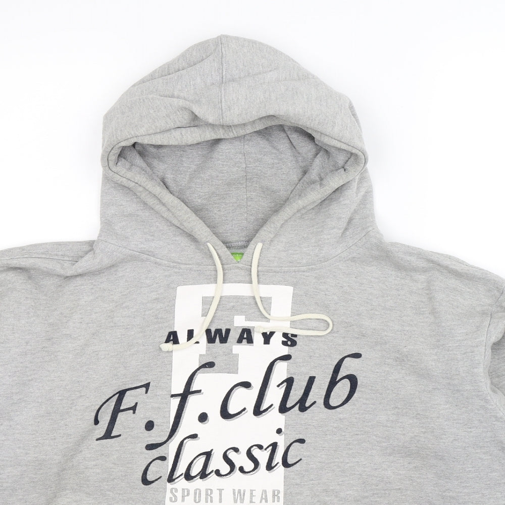 International Club Mens Grey   Pullover Hoodie Size XL