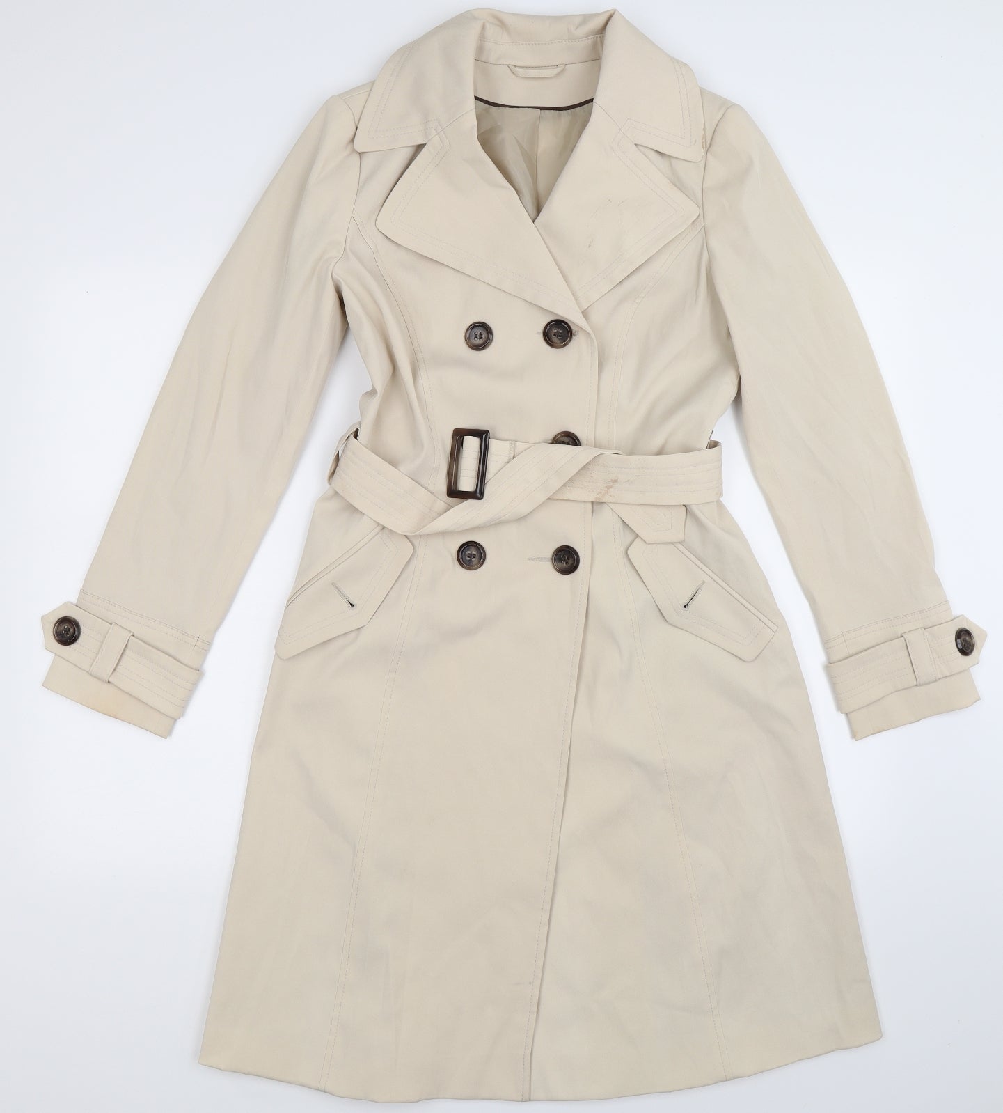 F&F Womens Beige   Pea Coat Coat Size 8