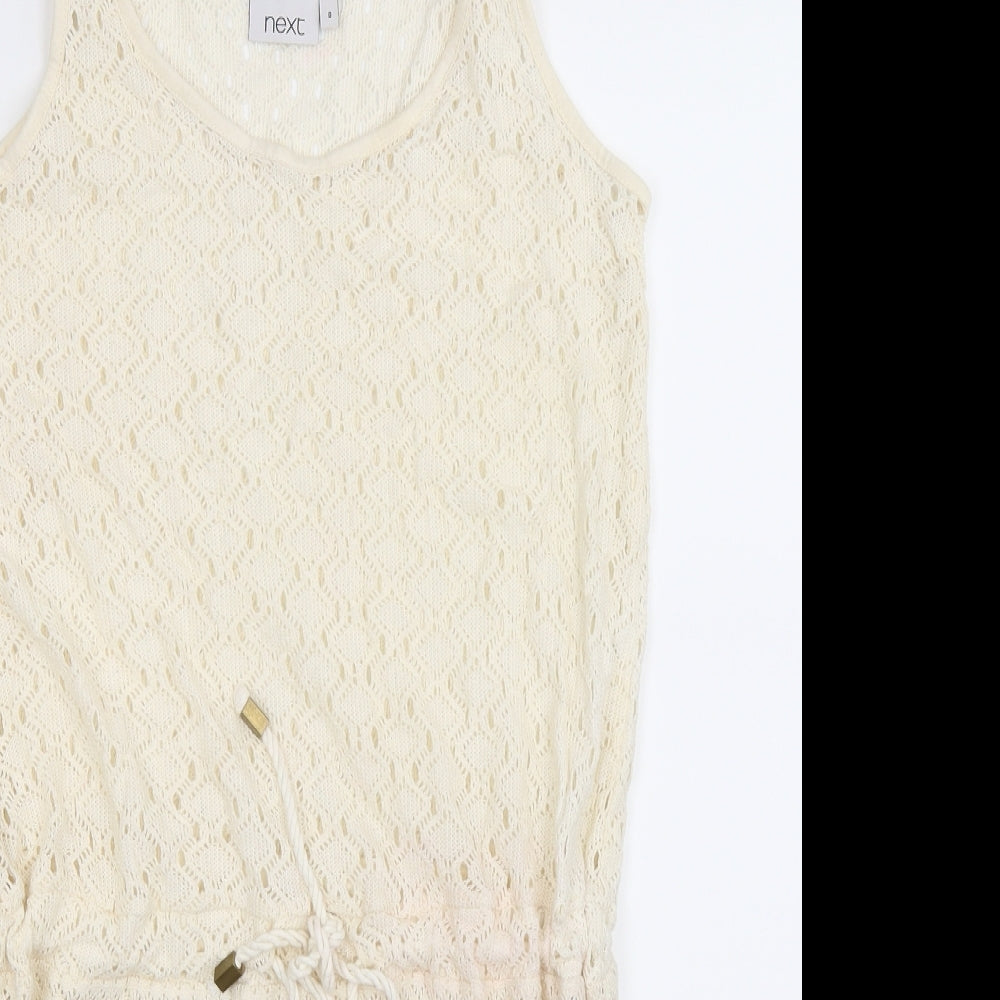 NEXT Womens White   Tank Dress  Size 8